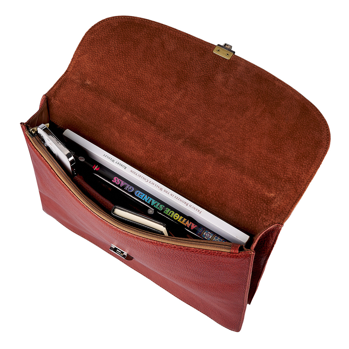 Портфель Dr.Koffer из натуральной кожи светло-коричневый