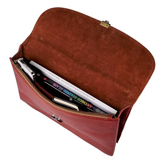 Портфель Dr.Koffer из натуральной кожи светло-коричневый