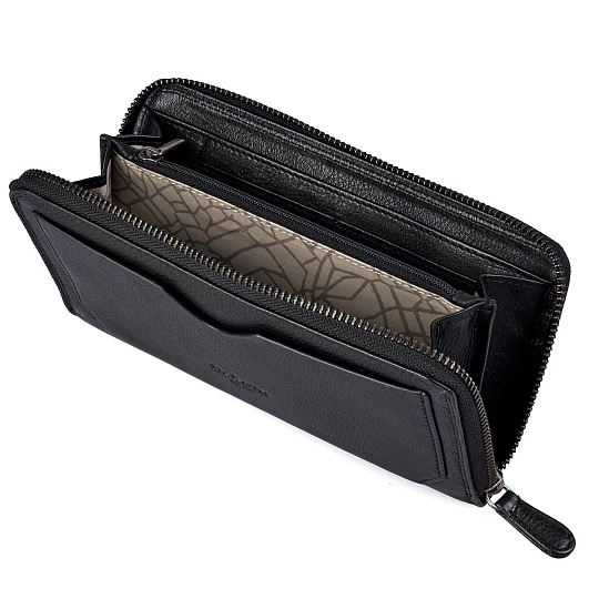 Портмоне Dr.Koffer из натуральной кожи черное