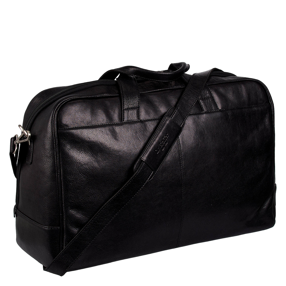 Сумка дорожная Dr.Koffer из натуральной кожи черная