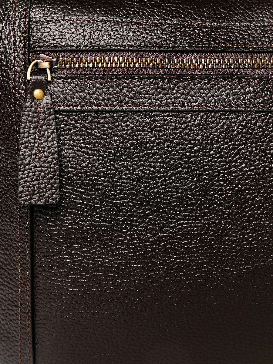 Дорожная сумка Dr. Koffer из натуральной кожи коричневая