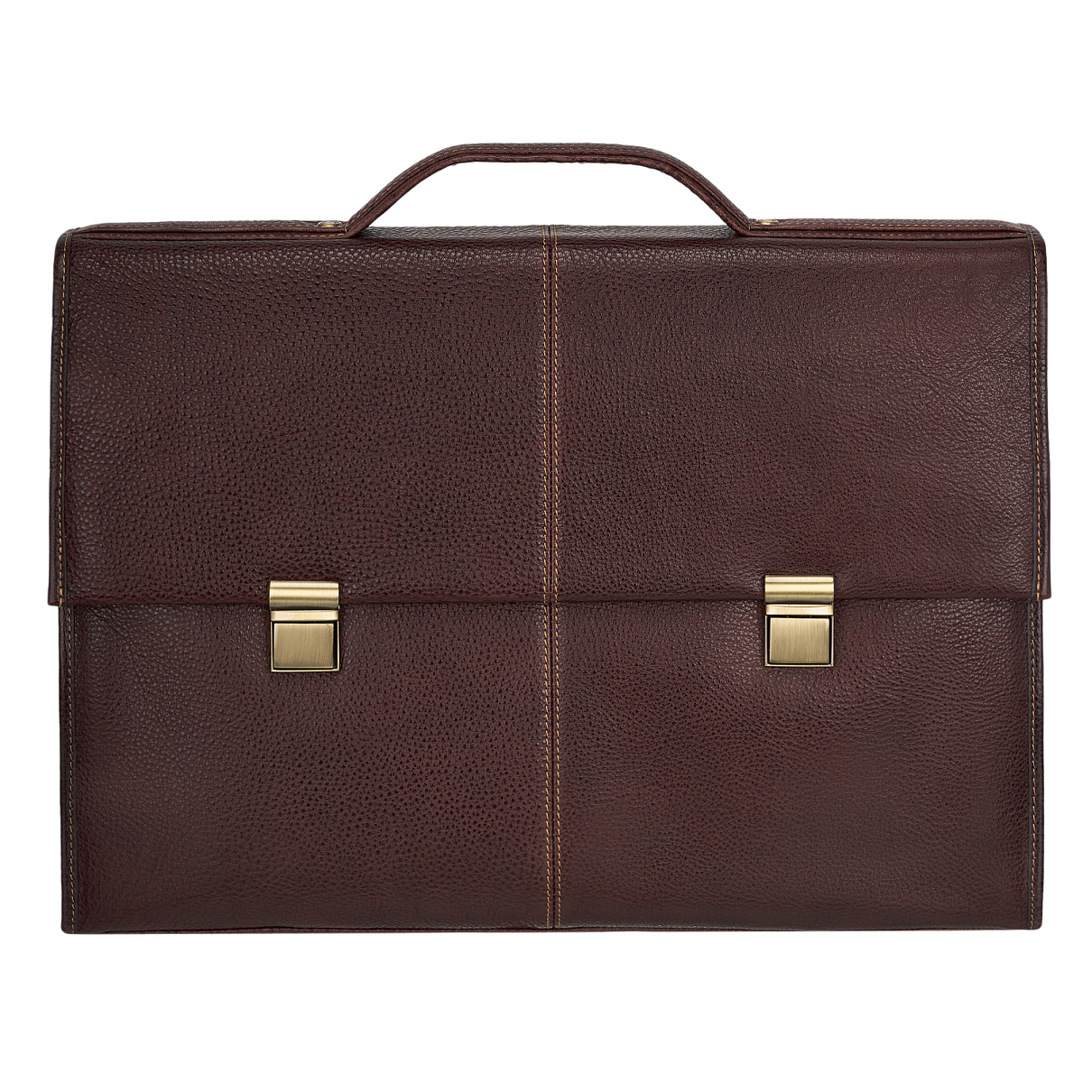 Портфель Dr.Koffer из натуральной кожи темно-коричневый