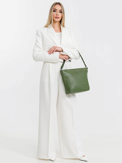 Женская сумка Dr.Koffer из натуральной кожи зеленая