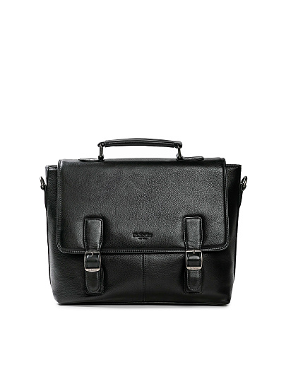 Портфель Dr.Koffer из натуральной кожи черный