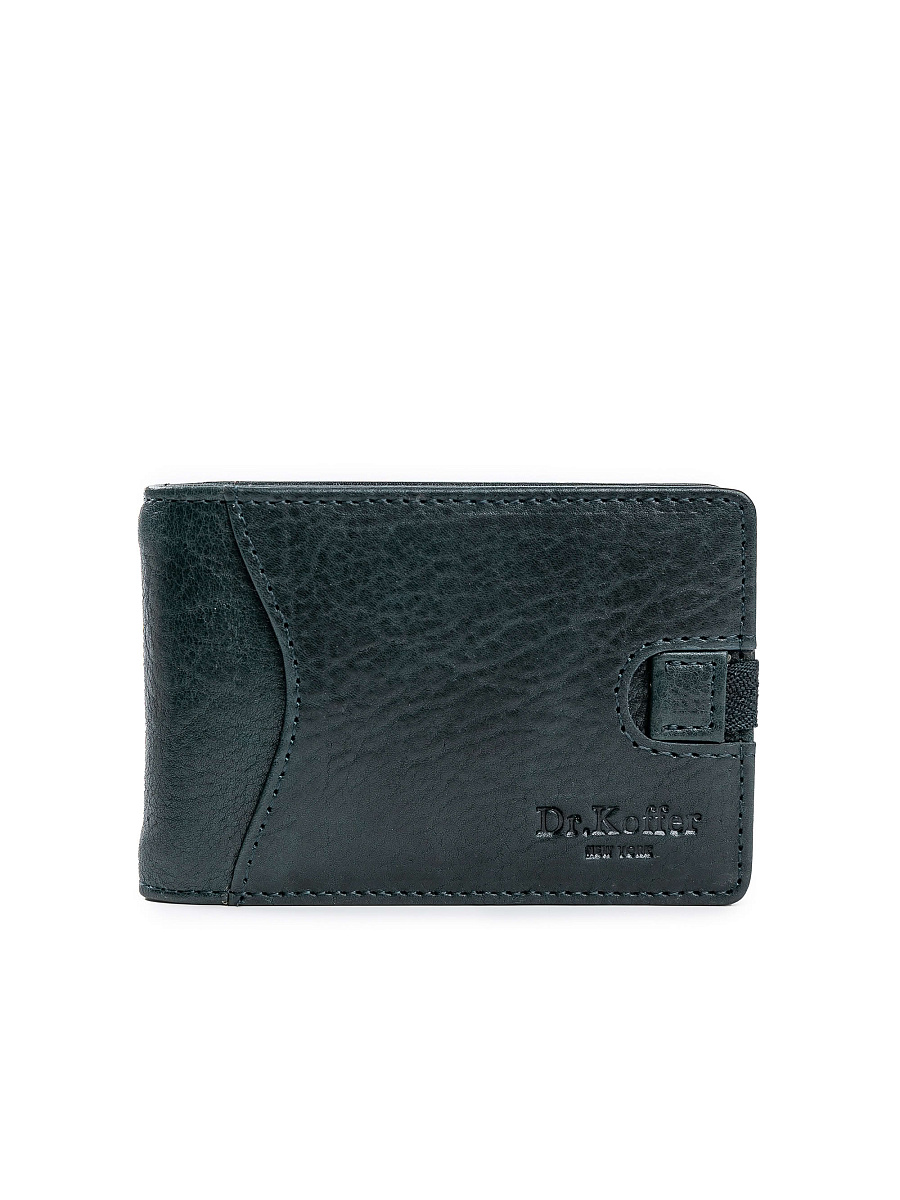 Зажим для денег Dr.Koffer из натуральной кожи синий
