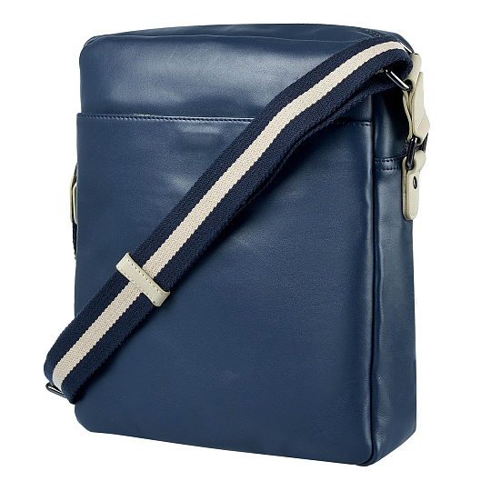 Сумка через плечо Dr.Koffer из натуральной кожи синяя