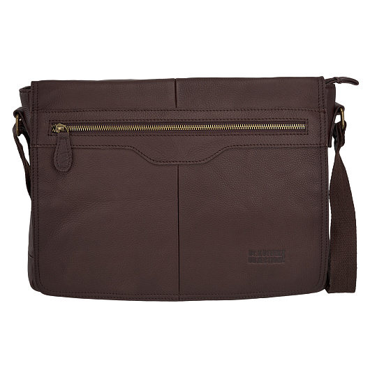 Деловая сумка Dr.Koffer из натуральной кожи темно-коричневая