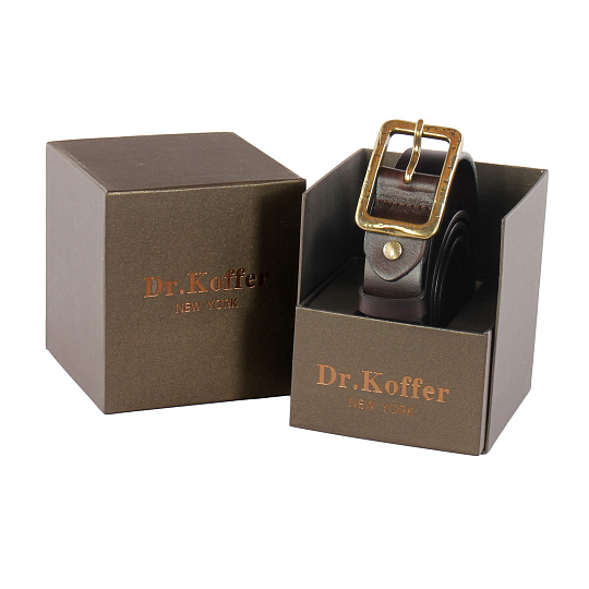 Ремень Dr. Koffer из натуральной кожи коричневый