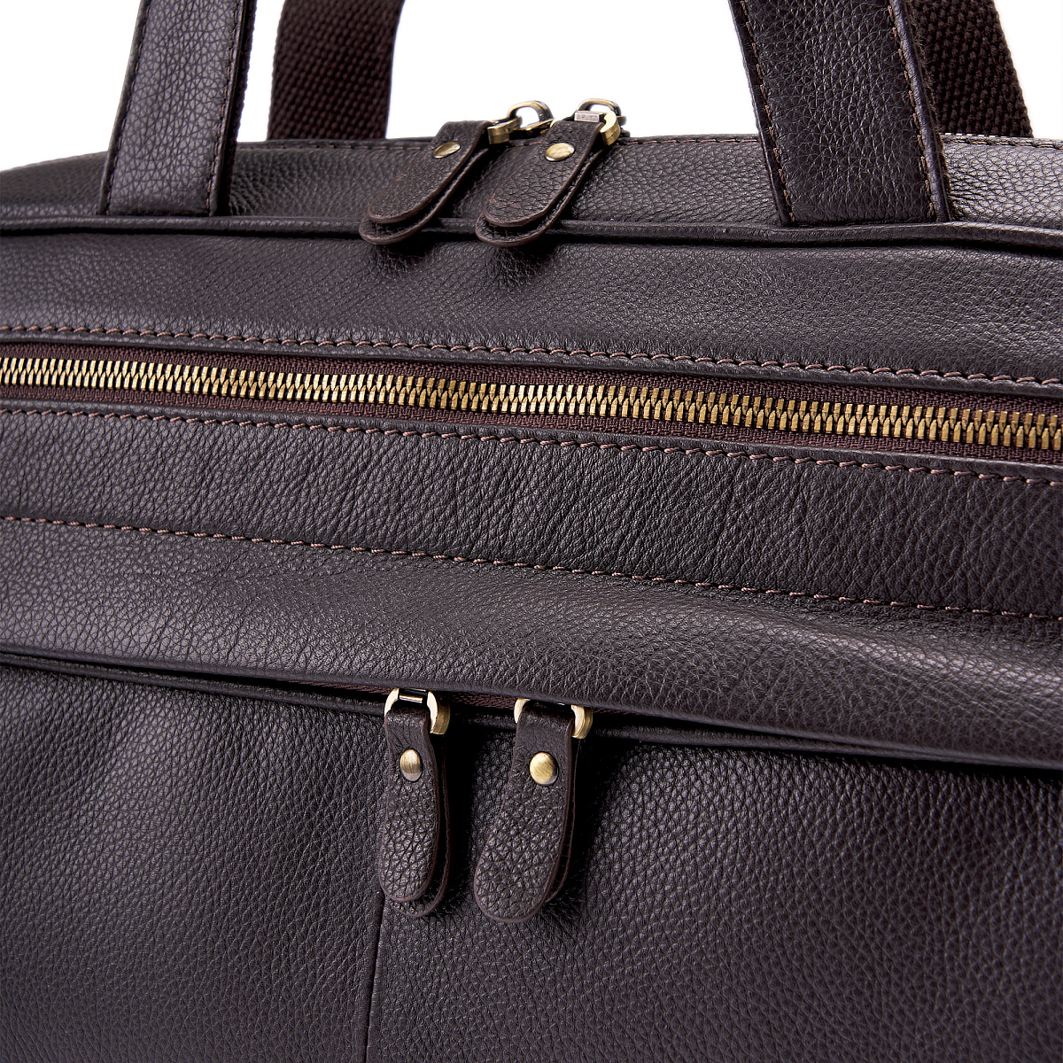 Деловая сумка Dr.Koffer из натуральной кожи темно-коричневая