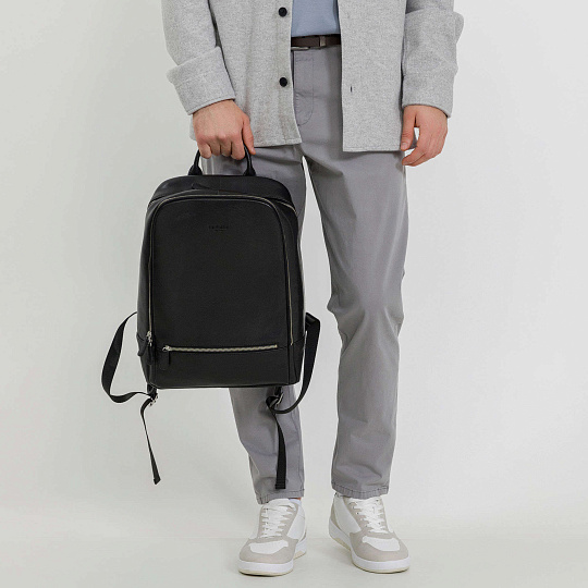 Рюкзак Dr.Koffer из натуральной кожи черный