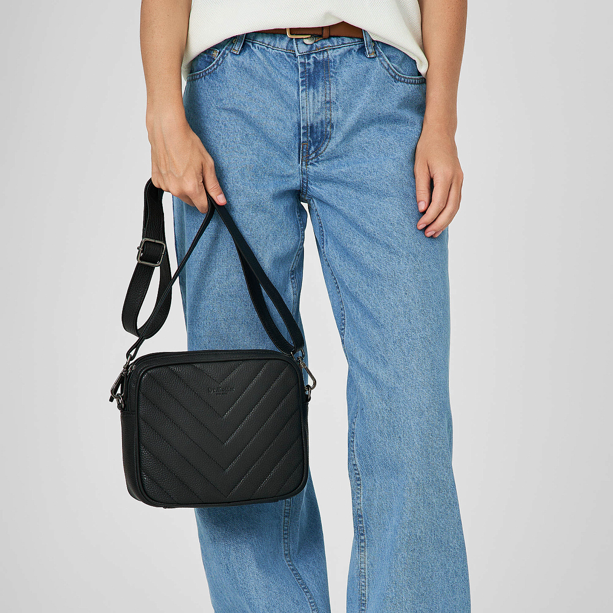 Женская сумка Dr.Koffer из натуральной кожи чёрная