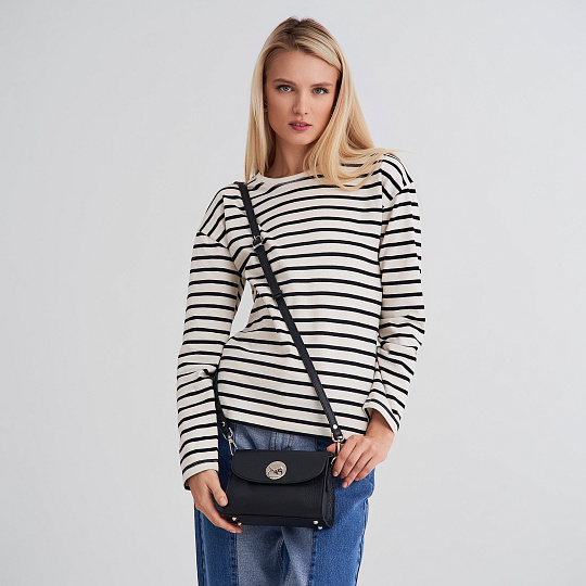 Женская сумка Dr. Koffer из натуральной кожи черная