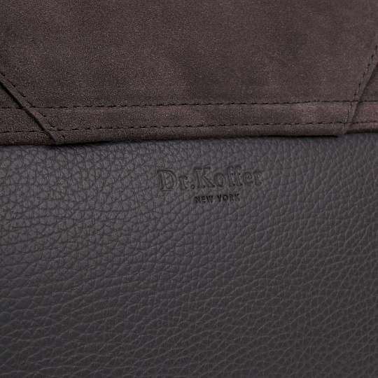 Женская сумка Dr. Koffer из натуральной кожи серая