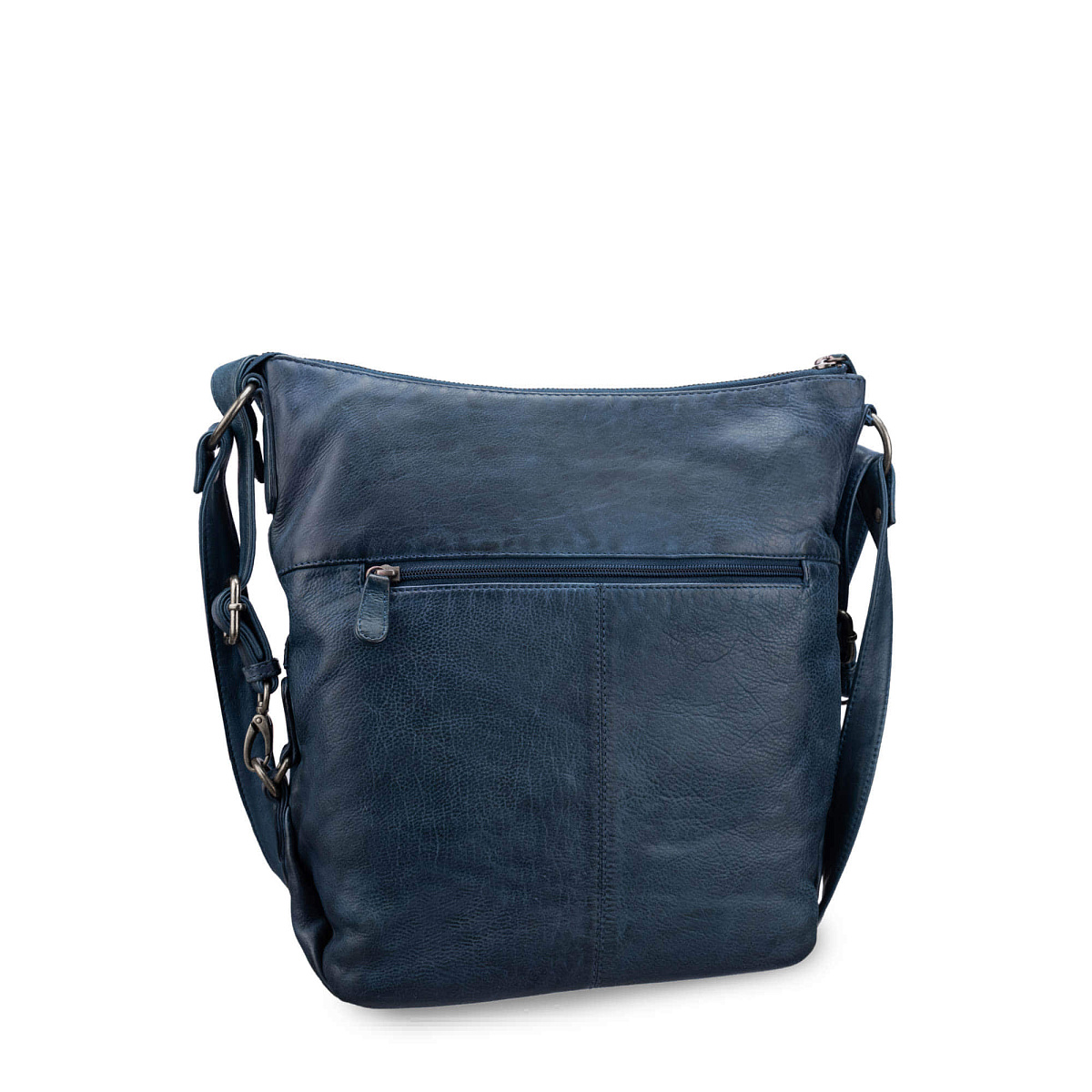 Сумка через плечо Dr.Koffer из натуральной кожи синяя