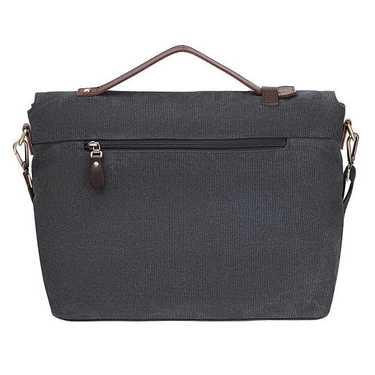 Деловая сумка Dr.Koffer из натуральной кожи черная