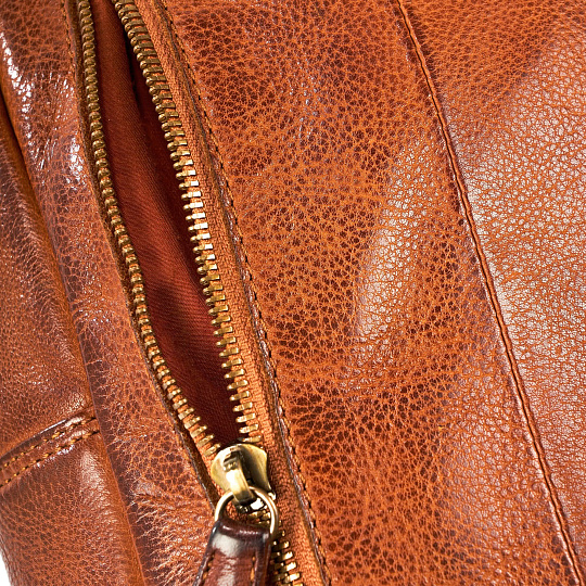 Рюкзак Dr.Koffer из натуральной кожи светло-коричневый