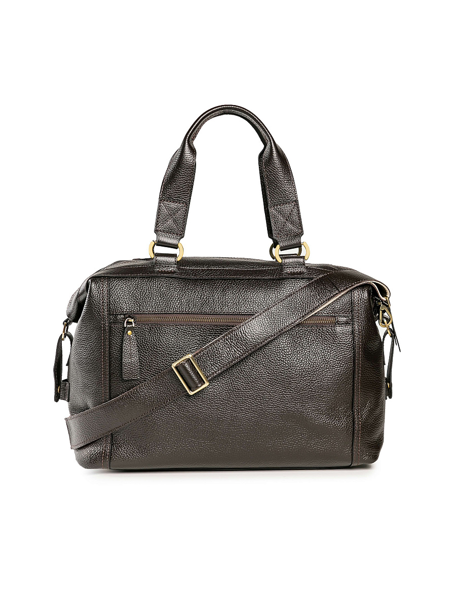 Дорожная сумка Dr. Koffer из натуральной кожи коричневая