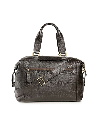 Дорожная сумка Dr. Koffer из натуральной кожи коричневая