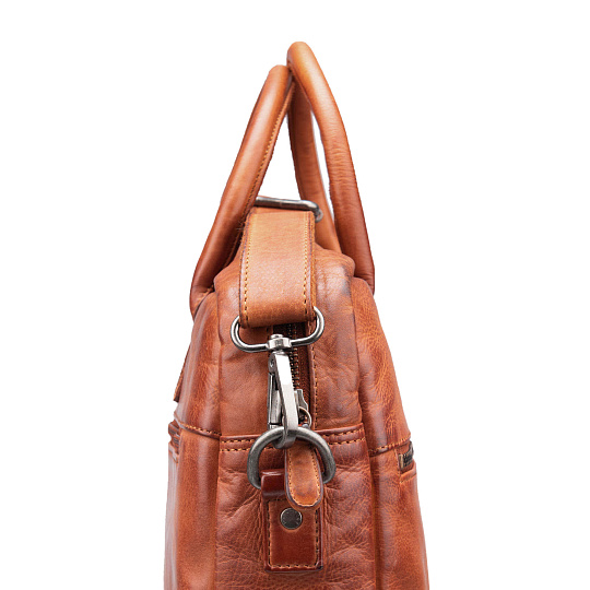 Деловая сумка Dr.Koffer из натуральной кожи коричневая