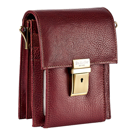 Сумка через плечо Dr.Koffer из натуральной кожи коричневая