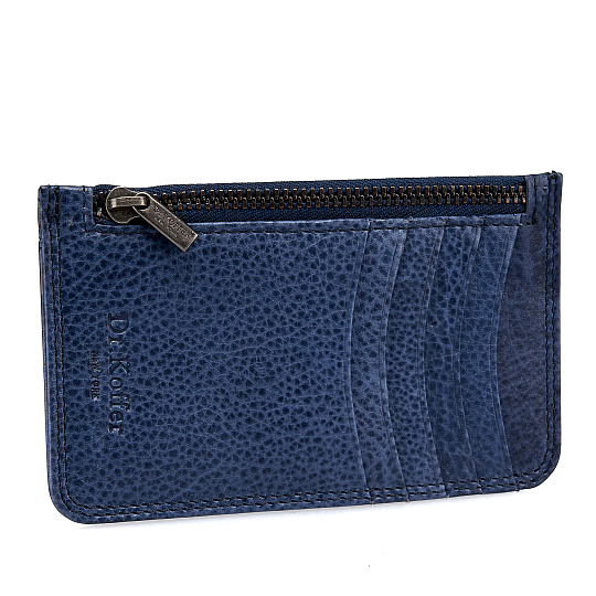 Кредитница Dr.Koffer из натуральной кожи синяя