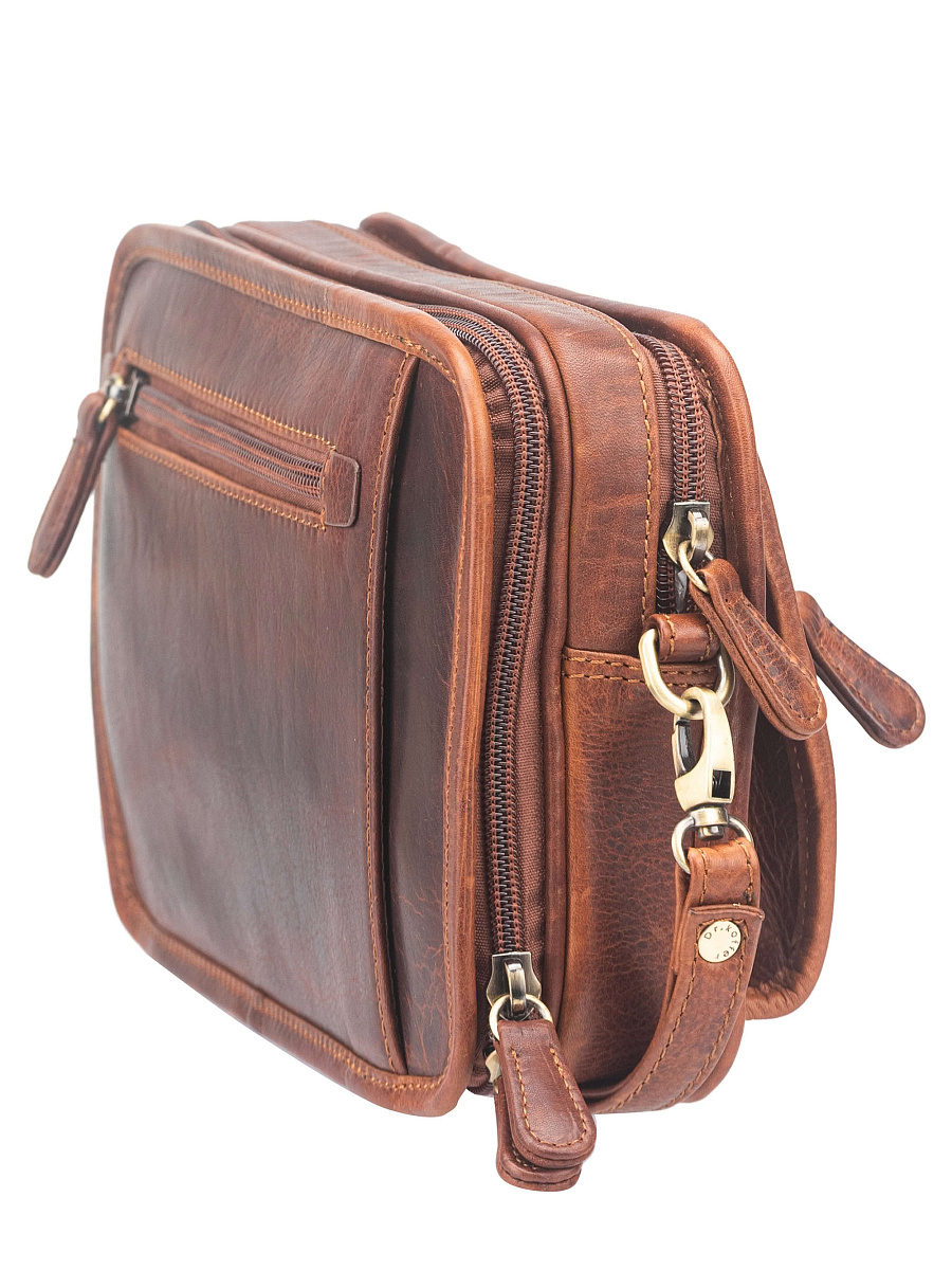 Сумка-визитка Dr. Koffer из натуральной кожи коричневая