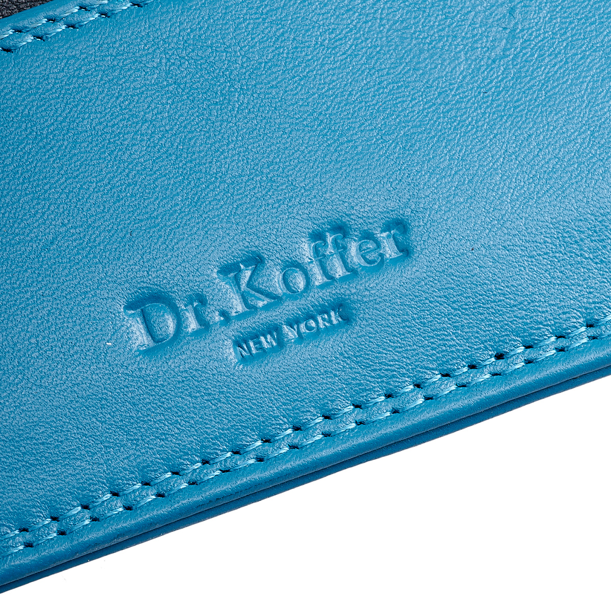 Кредитница Dr.Koffer из натуральной кожи бирюзовая
