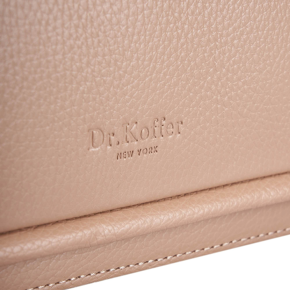 Женская сумка Dr. Koffer из натуральной кожи бежевая