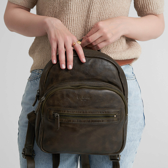 Рюкзак Dr.Koffer из натуральной кожи коричневый