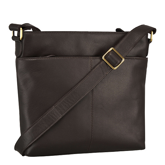 Сумка через плечо Dr.Koffer из натуральной кожи коричневая
