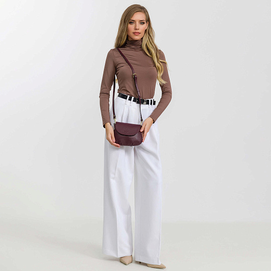 Женская сумка Dr. Koffer из натуральной кожи бордовая