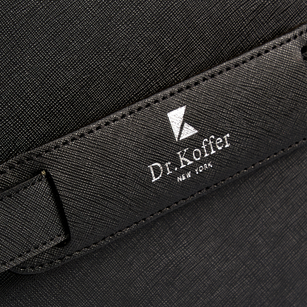 Деловая сумка Dr.Koffer из натуральной кожи черная