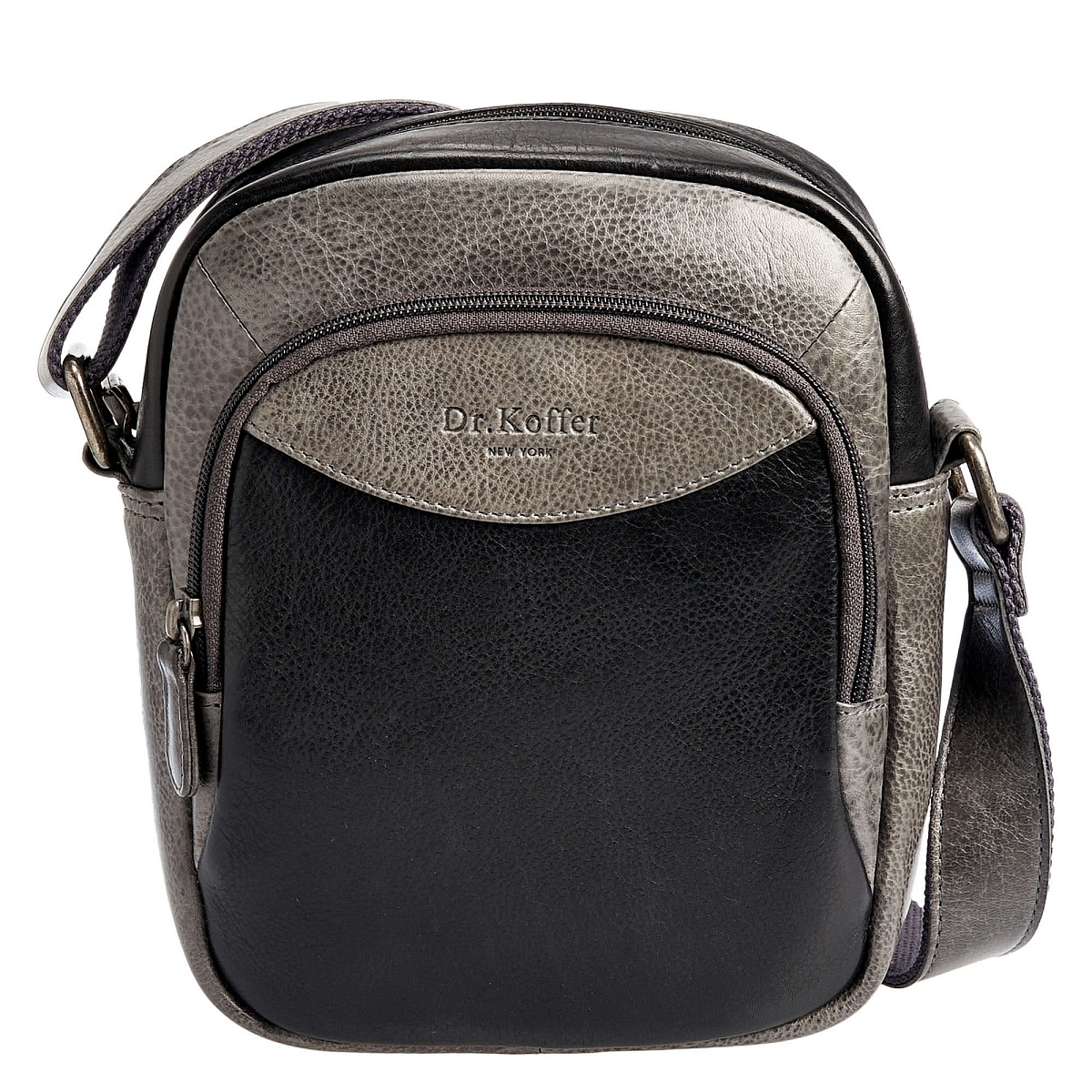 Сумка через плечо Dr.Koffer из натуральной кожи черная