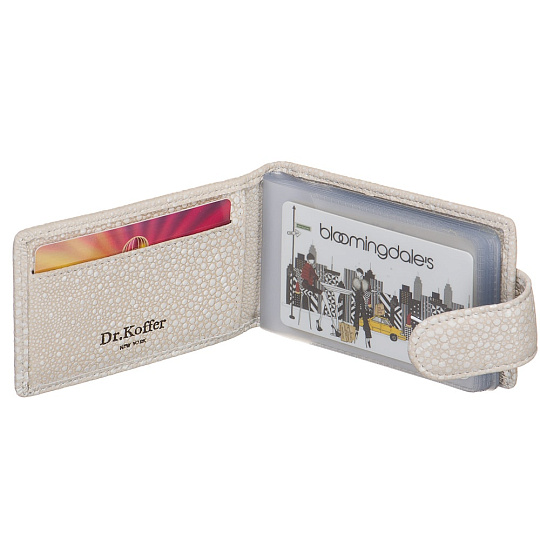 Визитница Dr.Koffer из натуральной кожи белая