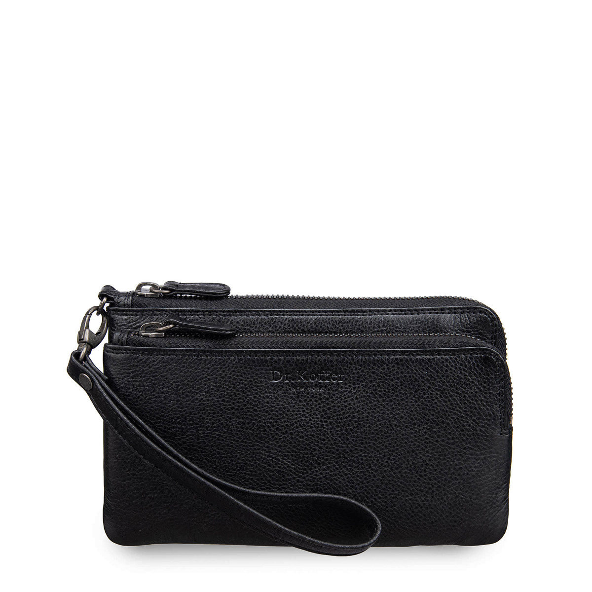 Портмоне из натуральной кожи черное