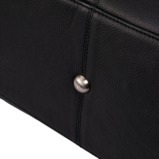 Сумка дорожная Dr.Koffer из натуральной кожи черная