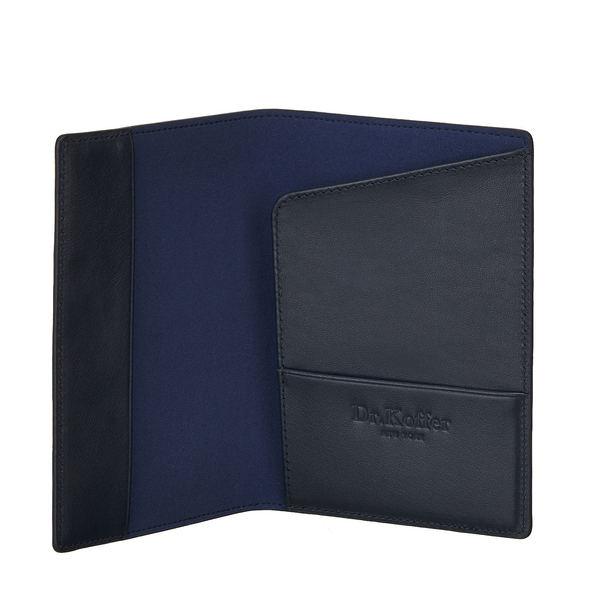 Обложка для паспорта Dr.Koffer из натуральной кожи синяя