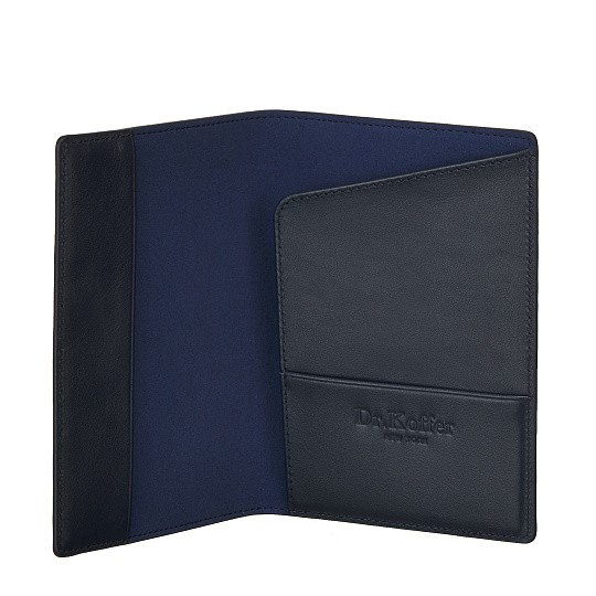 Обложка для паспорта Dr.Koffer из натуральной кожи синяя