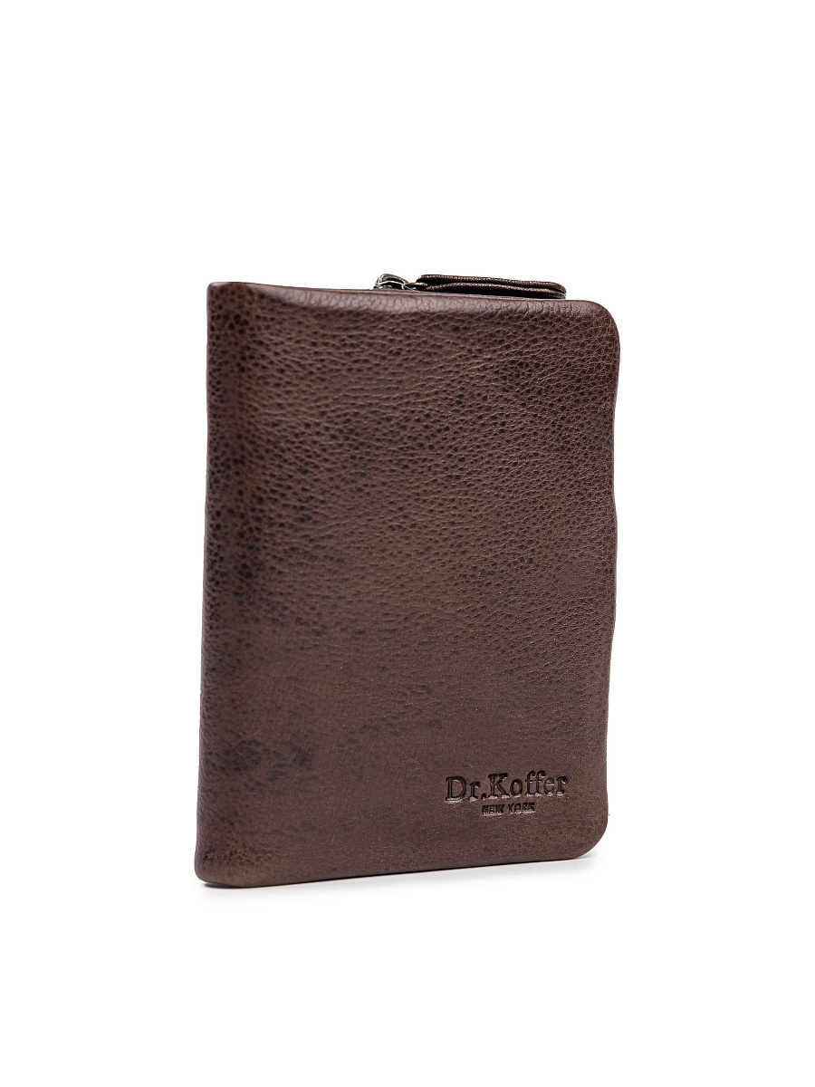 Портмоне Dr.Koffer из натуральной кожи коричневое