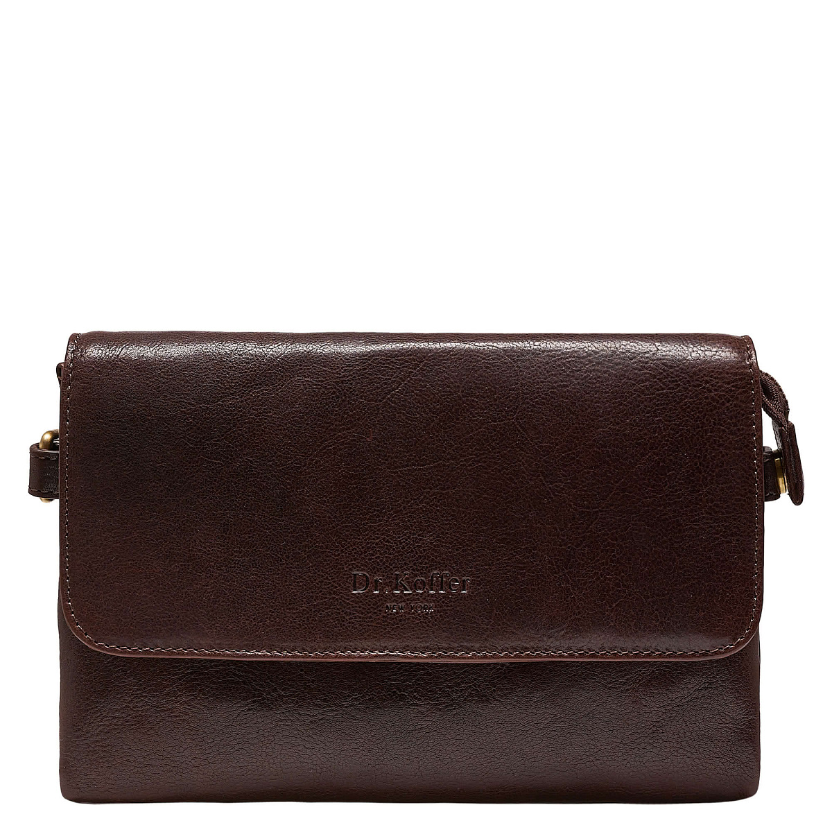 Сумка барсетка из натуральной кожи Dr. Koffer коричневая