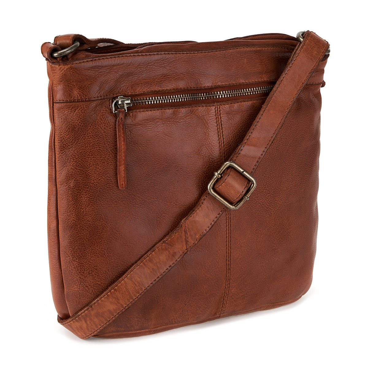 Сумка через плечо Dr.Koffer из натуральной кожи коричневая