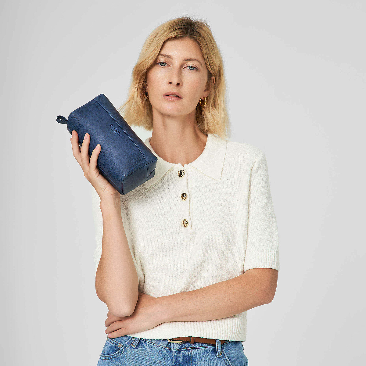 Несессер Dr.Koffer из натуральной кожи синий