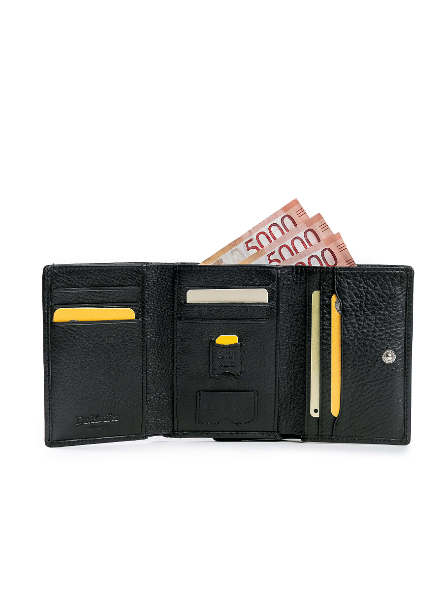 Портмоне Dr.Koffer из натуральной кожи черное