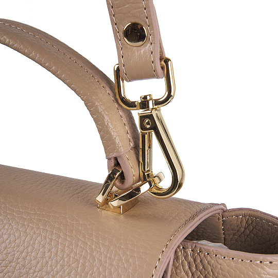 Женская сумка  Dr. Koffer из натуральной кожи бежевая