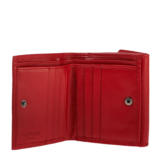 Портмоне Dr.Koffer из натуральной кожи красное