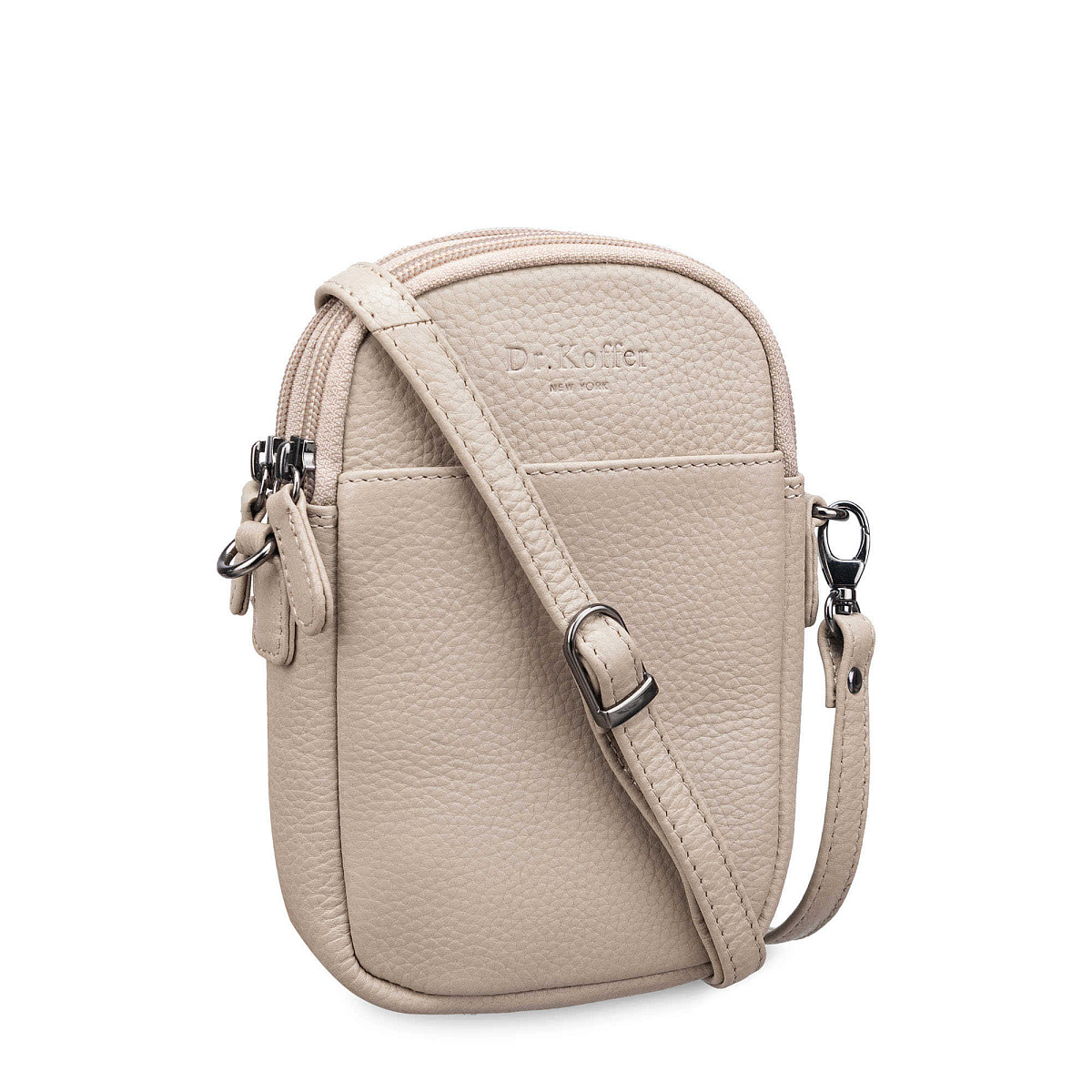 Сумка через плечо Dr.Koffer из натуральной кожи белая
