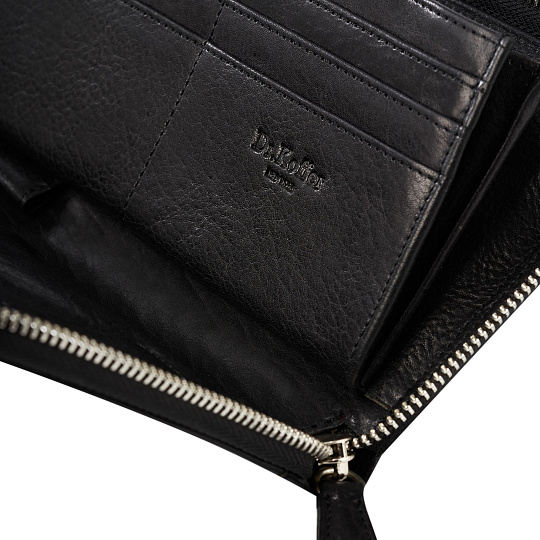 Портмоне Dr.Koffer из натуральной кожи черное