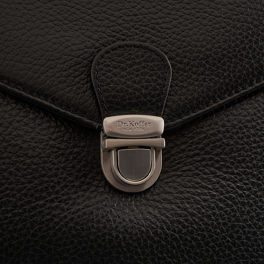 Портфель Dr.Koffer из натуральной кожи черный