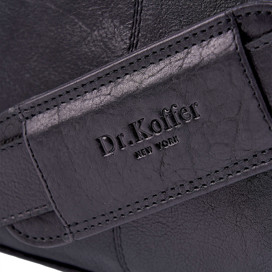 Портфель Dr.Koffer из натуральной кожи черный