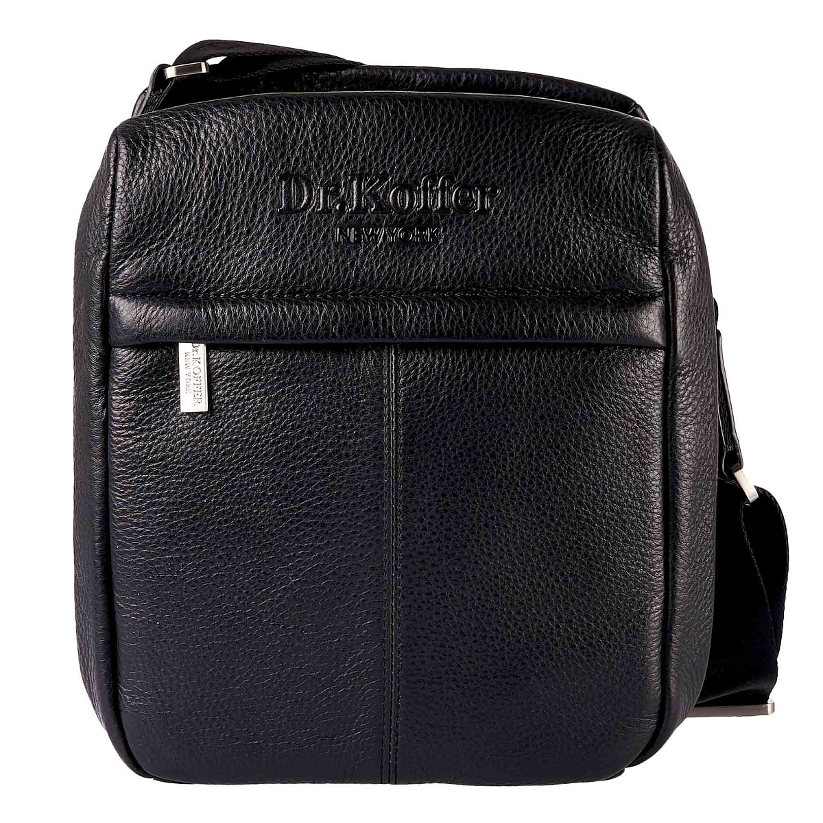 Сумка через плечо Dr.Koffer из натуральной кожи черная